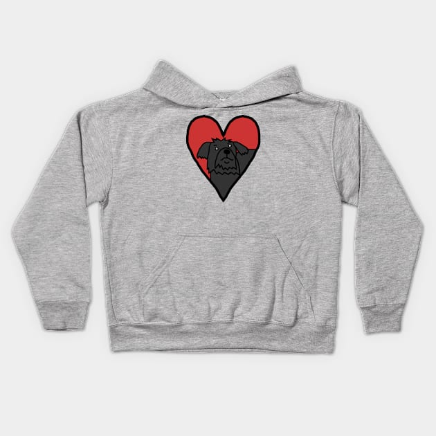 My Valentines Day Dog Kids Hoodie by ellenhenryart